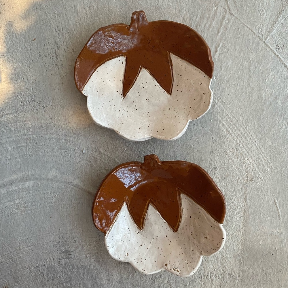 Ceramic Pumpkin Candy Dishes
